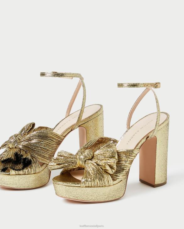 femmes Loeffler Randall oro talon à plateforme natalia chaussures 8HL889