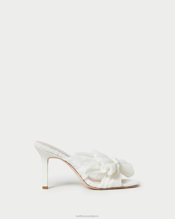 femmes Loeffler Randall perle mule à nœud plissé Claudia chaussures 8HL873