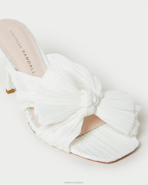 femmes Loeffler Randall perle mule à nœud plissé Claudia chaussures 8HL873