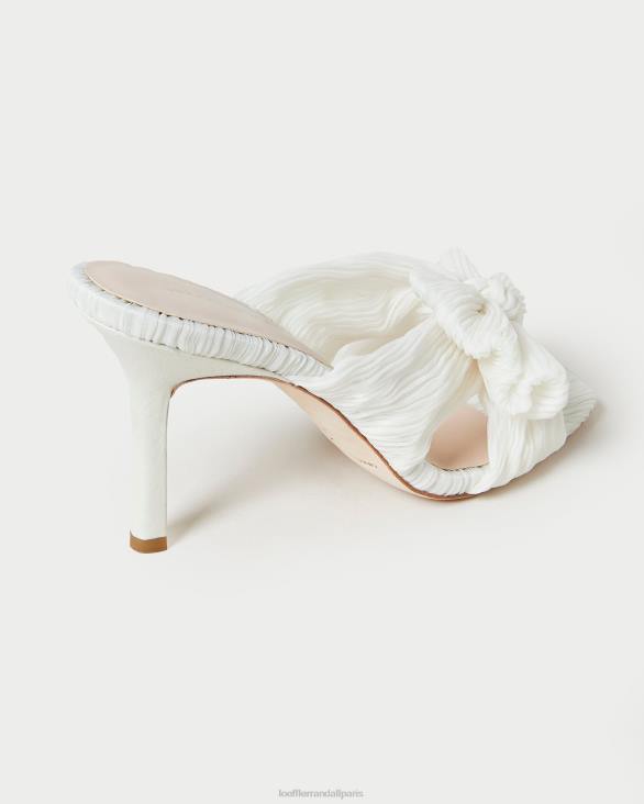 femmes Loeffler Randall perle mule à nœud plissé Claudia chaussures 8HL873