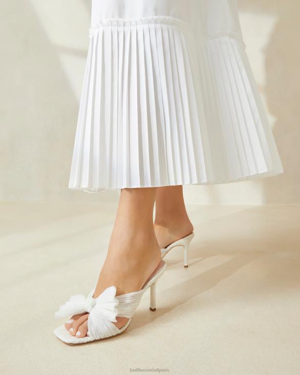 femmes Loeffler Randall perle mule à nœud plissé Claudia chaussures 8HL873