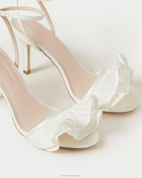 femmes Loeffler Randall perle sandale à talon et volants Estella chaussures 8HL842
