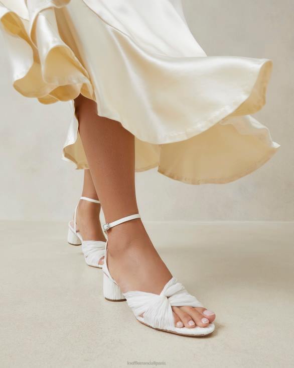 femmes Loeffler Randall perle talon torsadé plissé raegan chaussures 8HL833