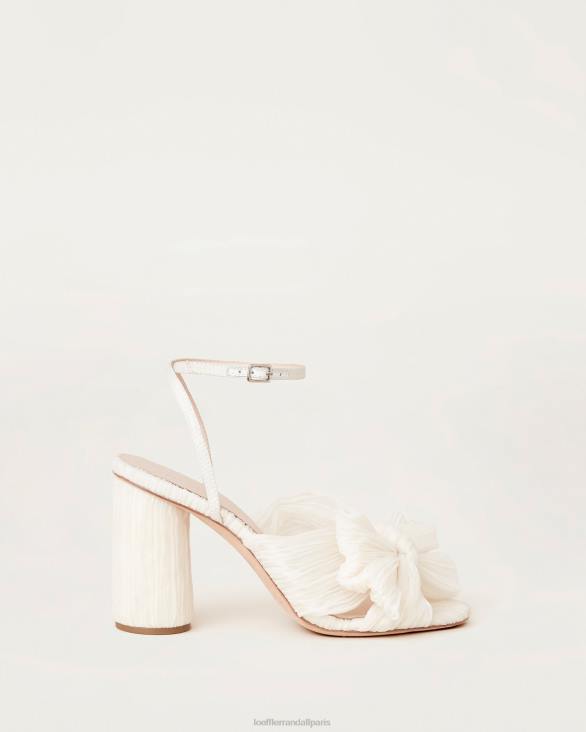 femmes Loeffler Randall perle végétalienne talon à nœud plissé camélia chaussures 8HL81