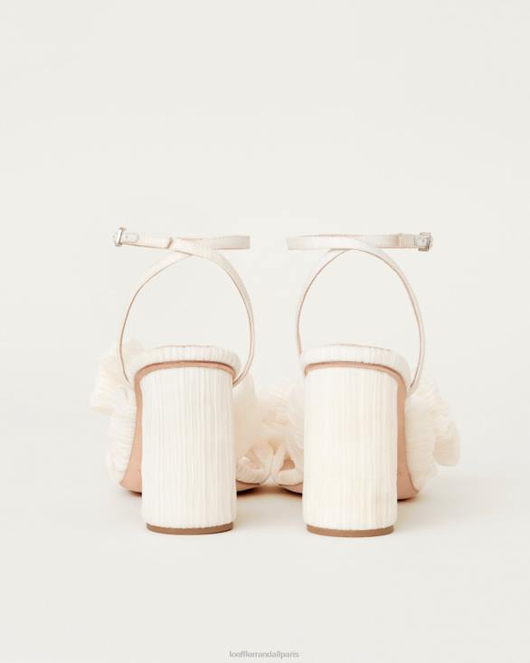 femmes Loeffler Randall perle végétalienne talon à nœud plissé camélia chaussures 8HL81