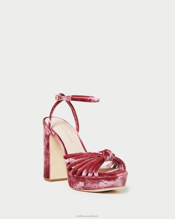 femmes Loeffler Randall thé rose sandale à plateforme à nœud rivka chaussures 8HL848
