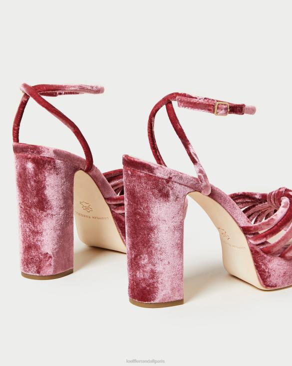 femmes Loeffler Randall thé rose sandale à plateforme à nœud rivka chaussures 8HL848