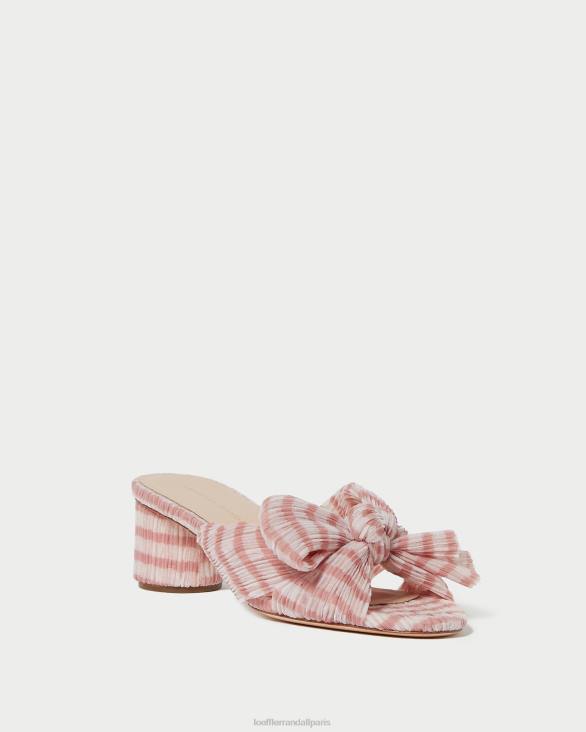 femmes Loeffler Randall vichy rose tendre talon à nœud emilia chaussures 8HL879