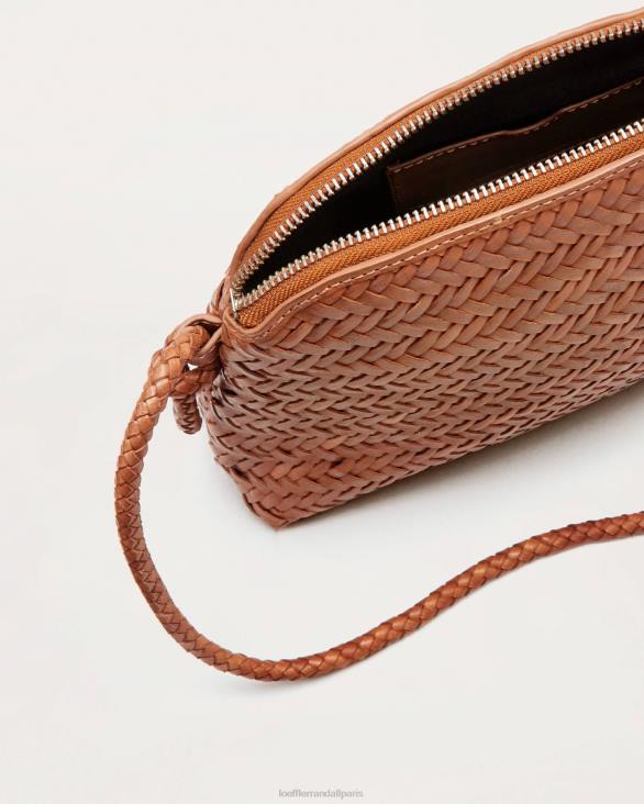 femmes Loeffler Randall Charpente sac à bandoulière tressé marron Mallory Sacs 8HL8324