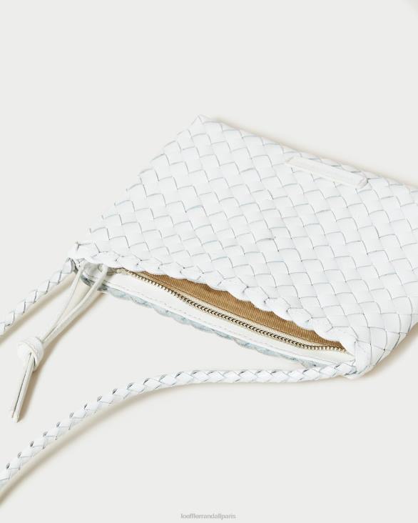 femmes Loeffler Randall blanc sac à bandoulière tissé marison Sacs 8HL8330