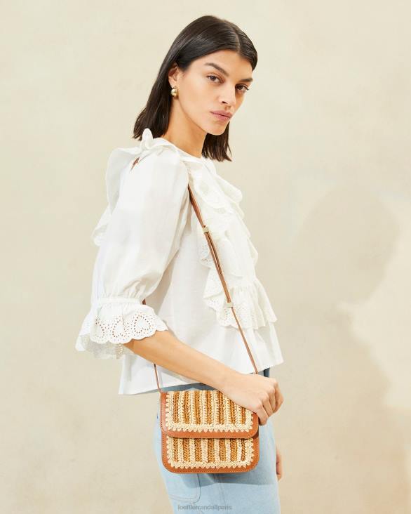 femmes Loeffler Randall naturel/marron/cognac sac à bandoulière au crochet Kenton Sacs 8HL8328