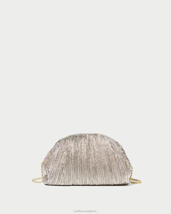 femmes Loeffler Randall Champagne pochette dôme plissée Bailey Sacs 8HL8386