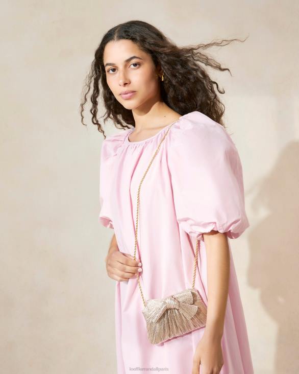 femmes Loeffler Randall Champagne pochette rochelle à petit nœud Sacs 8HL8395
