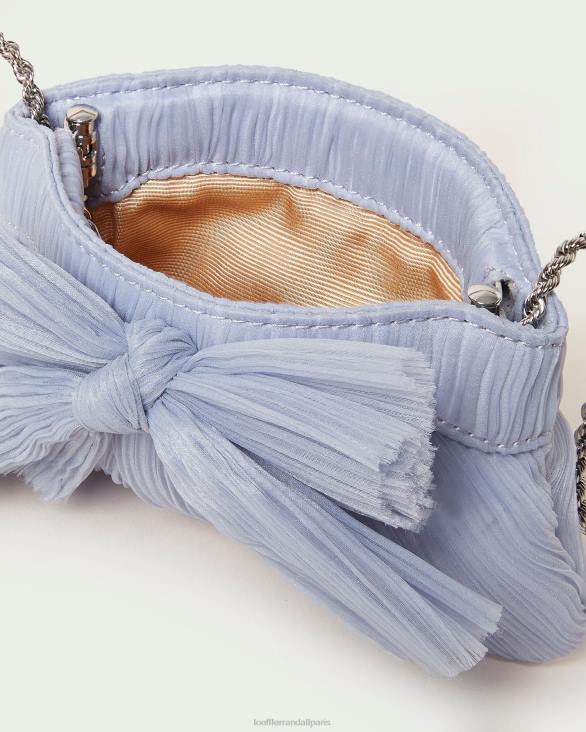 femmes Loeffler Randall bleu pochette rochelle à petit nœud Sacs 8HL8339