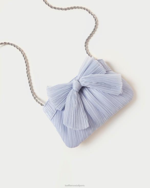 femmes Loeffler Randall bleu pochette rochelle à petit nœud Sacs 8HL8339
