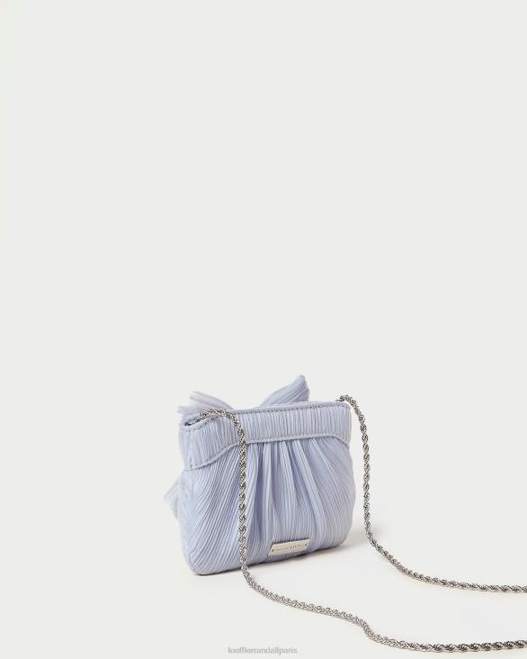 femmes Loeffler Randall bleu pochette rochelle à petit nœud Sacs 8HL8339