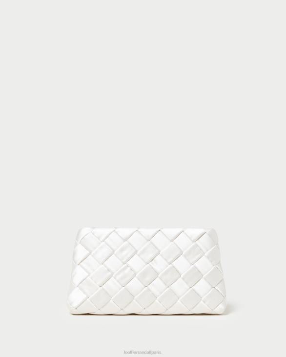 femmes Loeffler Randall crème aviva pochette bouffante tissée Sacs 8HL8351