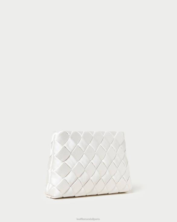 femmes Loeffler Randall crème aviva pochette bouffante tissée Sacs 8HL8351