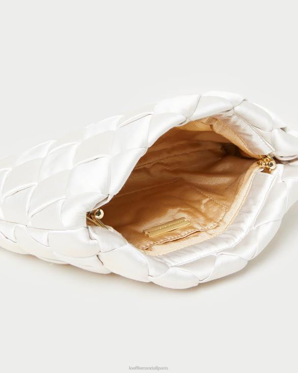 femmes Loeffler Randall crème aviva pochette bouffante tissée Sacs 8HL8351