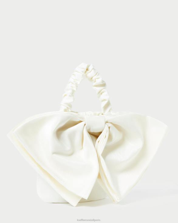 femmes Loeffler Randall crème pochette à petit nœud Sierra Sacs 8HL8396