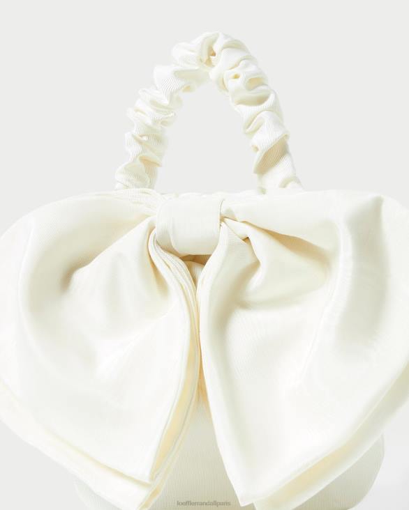 femmes Loeffler Randall crème pochette à petit nœud Sierra Sacs 8HL8396