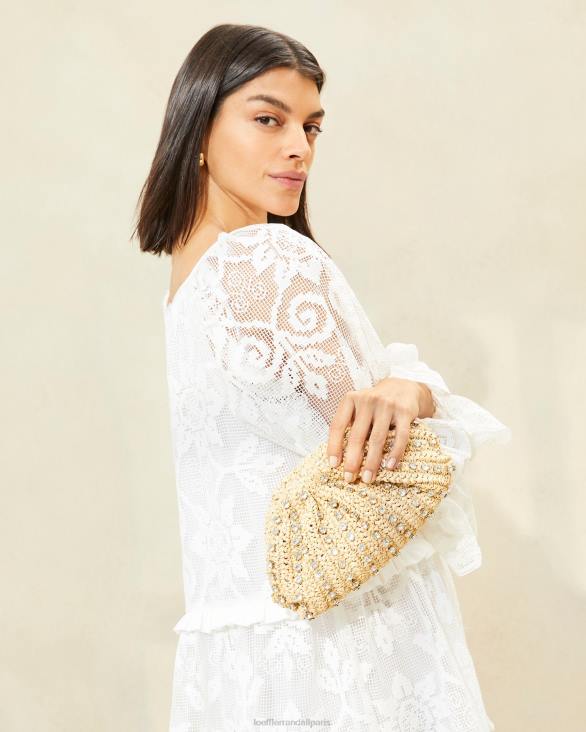 femmes Loeffler Randall naturel/clair pochette à dôme Bailey Sacs 8HL8389