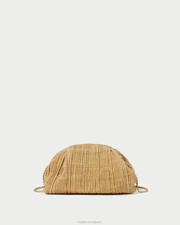 femmes Loeffler Randall naturel pochette dôme plissée Bailey Sacs 8HL8367