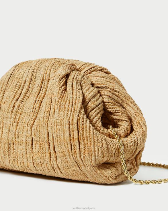 femmes Loeffler Randall naturel pochette dôme plissée Bailey Sacs 8HL8367