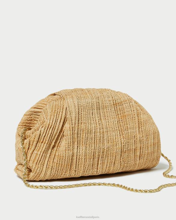 femmes Loeffler Randall naturel pochette dôme plissée Bailey Sacs 8HL8367