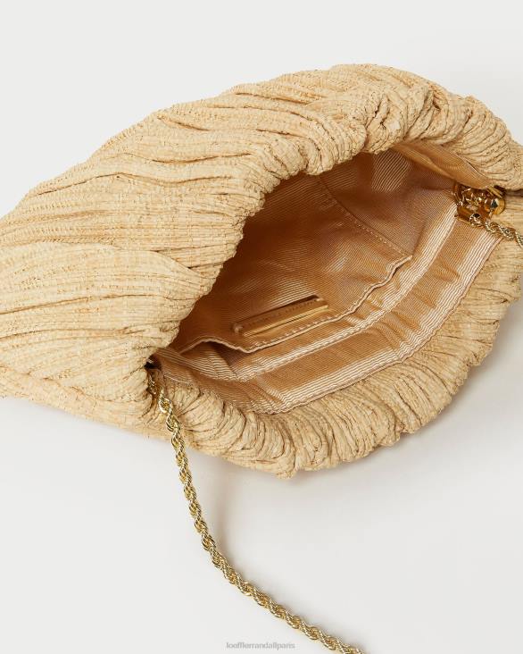 femmes Loeffler Randall naturel pochette plissée plate brit Sacs 8HL8368