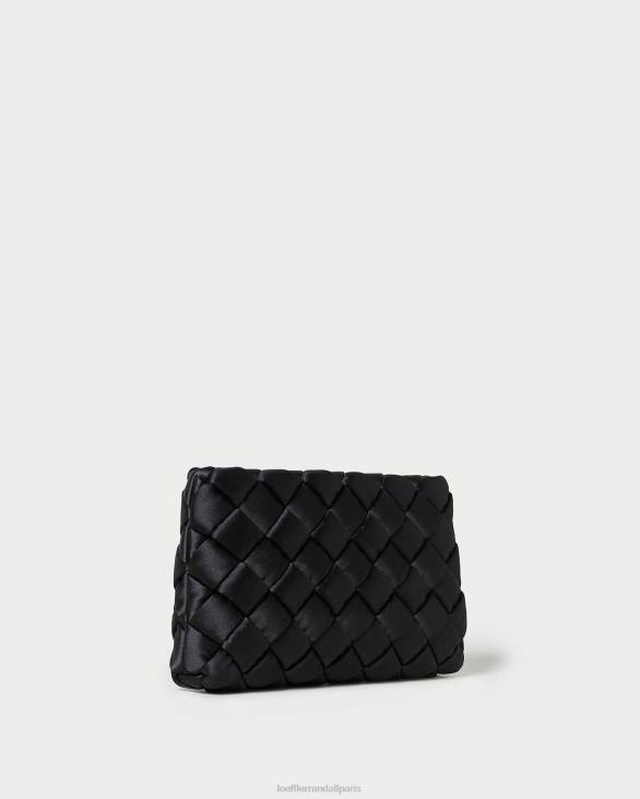 femmes Loeffler Randall noir aviva pochette bouffante tissée Sacs 8HL8355