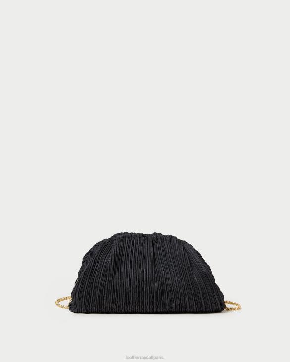 femmes Loeffler Randall noir pochette dôme plissée Bailey Sacs 8HL8354