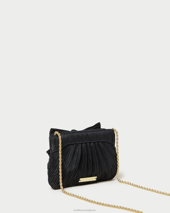 femmes Loeffler Randall noir pochette rochelle à petit nœud Sacs 8HL8349