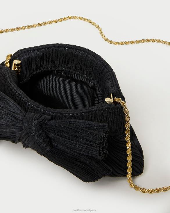 femmes Loeffler Randall noir pochette rochelle à petit nœud Sacs 8HL8349