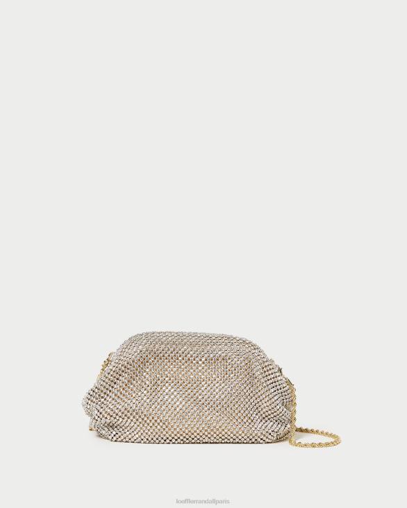 femmes Loeffler Randall or mini pochette doris à strass Sacs 8HL8356