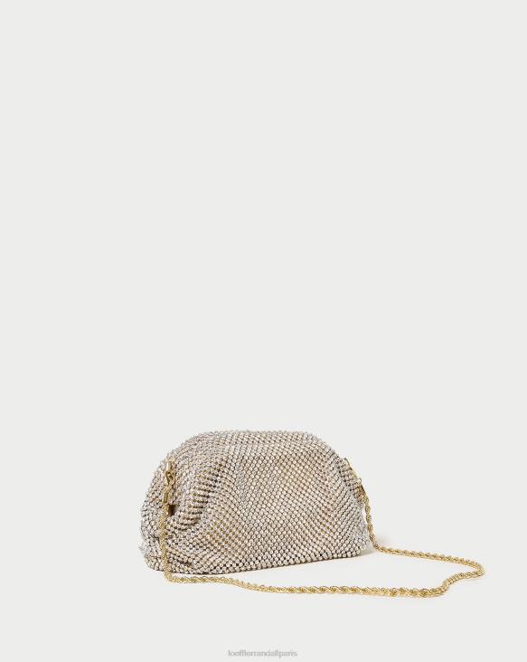 femmes Loeffler Randall or mini pochette doris à strass Sacs 8HL8356