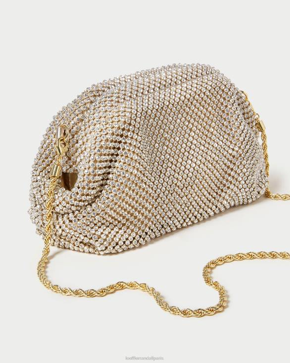 femmes Loeffler Randall or mini pochette doris à strass Sacs 8HL8356
