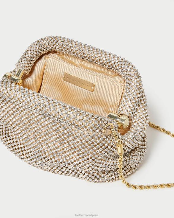 femmes Loeffler Randall or mini pochette doris à strass Sacs 8HL8356