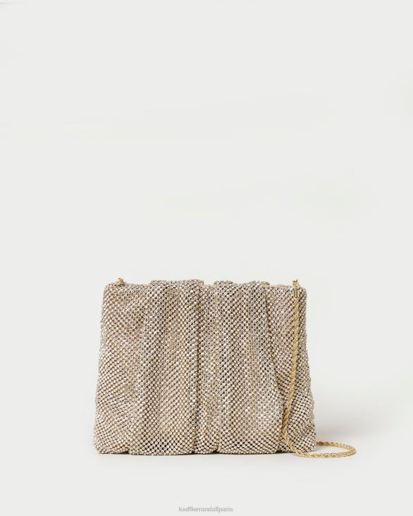 femmes Loeffler Randall or pochette froncée à strass ember Sacs 8HL8344