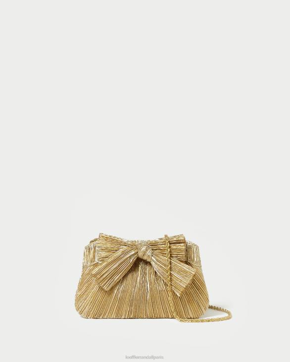 femmes Loeffler Randall or pochette rochelle à petit nœud Sacs 8HL8365