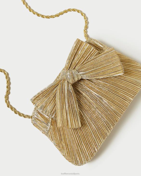 femmes Loeffler Randall or pochette rochelle à petit nœud Sacs 8HL8365