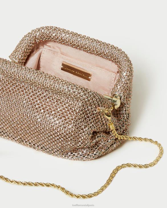 femmes Loeffler Randall pêche clair mini pochette doris à strass Sacs 8HL8369