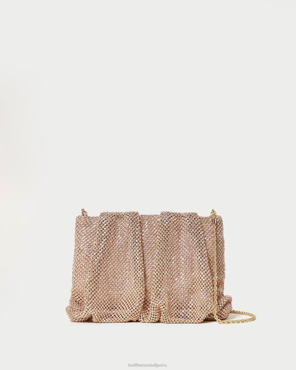 femmes Loeffler Randall pêche clair pochette froncée à strass ember Sacs 8HL8359