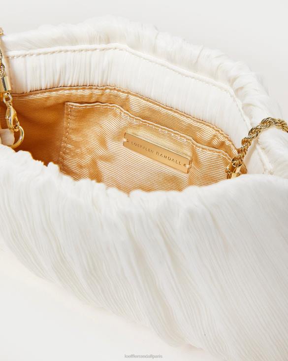 femmes Loeffler Randall perle pochette plissée plate brit Sacs 8HL8362