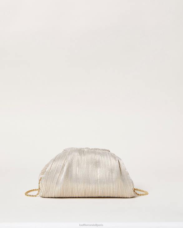 femmes Loeffler Randall platine pochette dôme plissée Bailey Sacs 8HL8357
