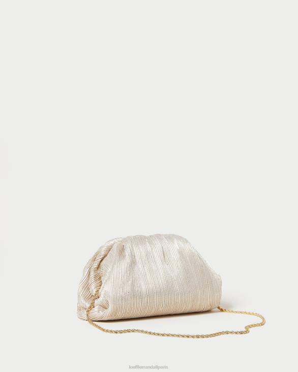 femmes Loeffler Randall platine pochette dôme plissée Bailey Sacs 8HL8357