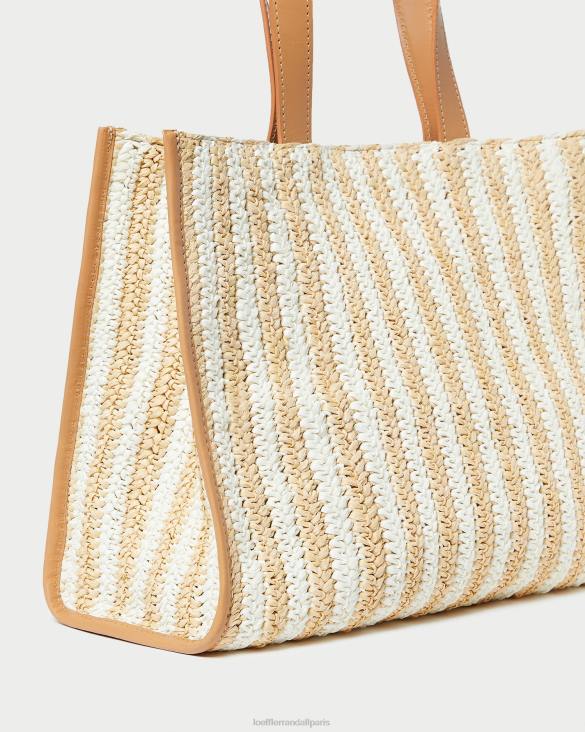 femmes Loeffler Randall blanc/rayure naturelle sac fourre-tout naturel au crochet pia Sacs 8HL8323