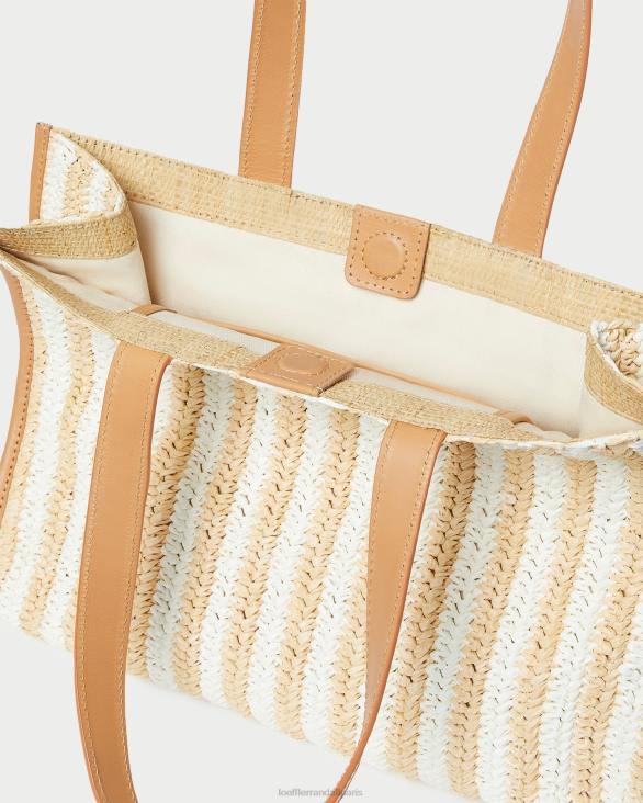 femmes Loeffler Randall blanc/rayure naturelle sac fourre-tout naturel au crochet pia Sacs 8HL8323