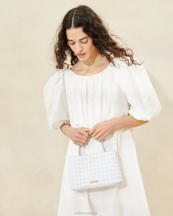 femmes Loeffler Randall bleu clair/crème mini fourre-tout Minnow Sacs 8HL8317