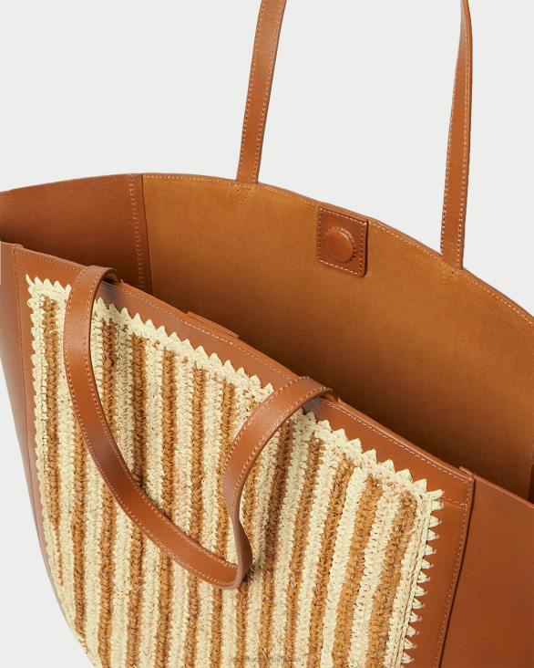 femmes Loeffler Randall naturel/marron/cognac cabas ailé Katia Sacs 8HL8321